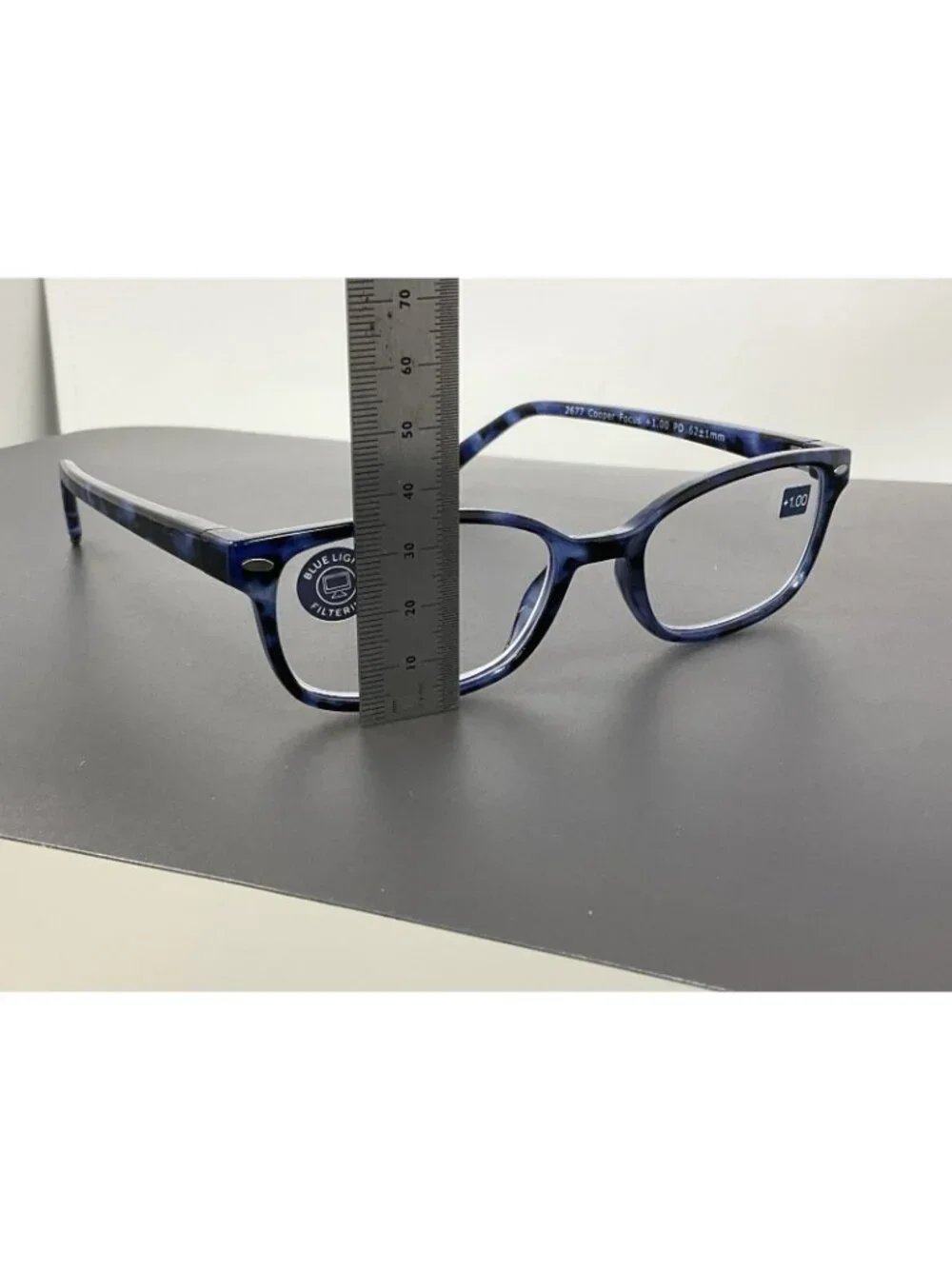 Peepers Cooper Focus blue Light Reading Glasses +1.00 Blue Tortoise